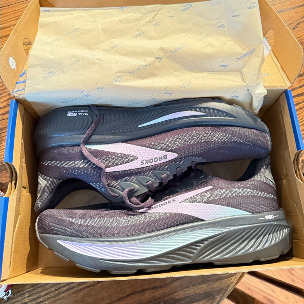 NWT Brooks Ghost 17 Grey/Clearwater/Purple - Picture 3 of 7